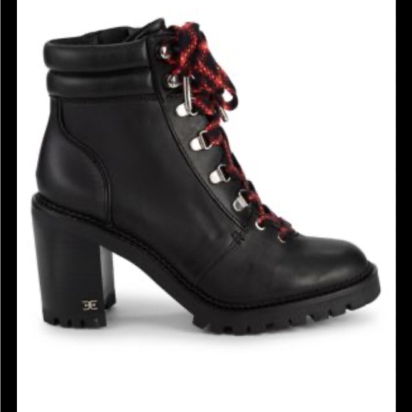 Sam Edelman SadeStaxked heel combat boot size 7 - Picture 3 of 9